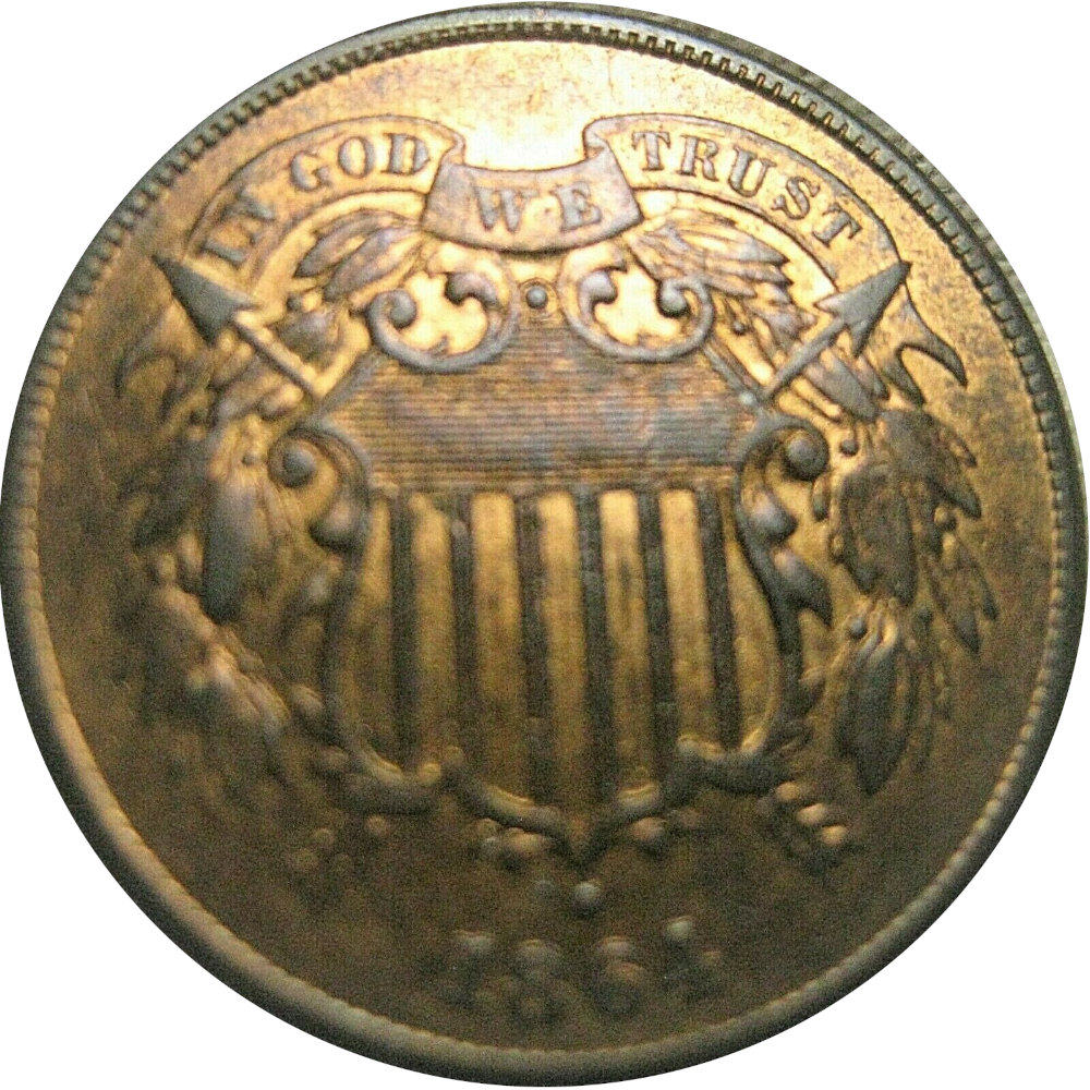 1864-2c-Two-Cent-Copper-Lm-#6